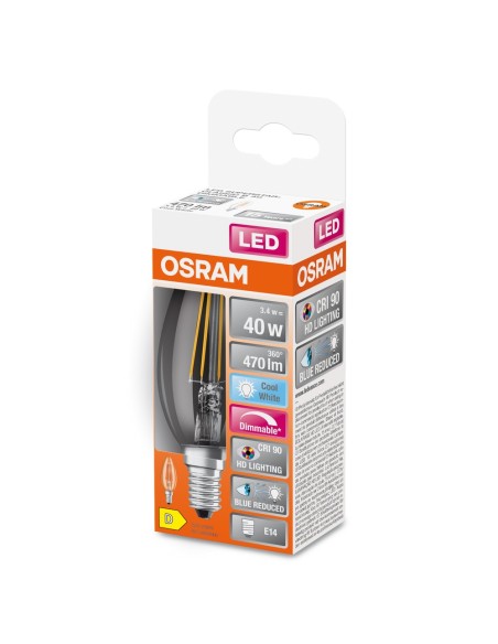 OSRAM - 4058075602755 - LED SUPERSTAR+ Flamme clair filament variable 3,4W=40 E14 froid