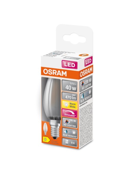 OSRAM - 4058075602779 - LED SUPERSTAR+ Flamme verre dépoli variable 3,4W=40 E14 chaud