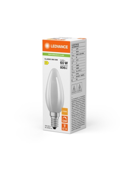 LEDVANCE - 4099854253386 - LED CLASSIC LEDVANCE PFM CLB60 Dépolie DIM E145,9W 827806lm