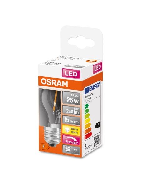 OSRAM - 4058075436848 - LED SUPERSTAR CL P  FIL 25 dim  2,8W/827 E27