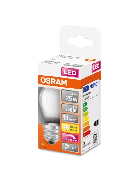 OSRAM - 4058075436947 - LED SUPERSTAR CL P  GL FR 25 dim  2,8W/827 E27