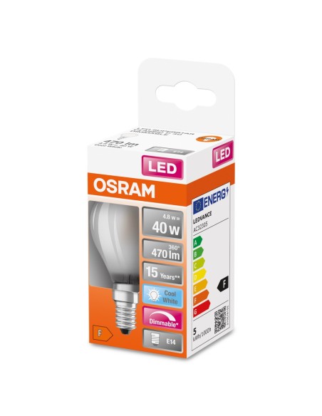 OSRAM - 4058075434646 - LED CLASSIC OSRAM Superstar DIM CLP40 Verre Dépoli E14 4,8W 840 470lm