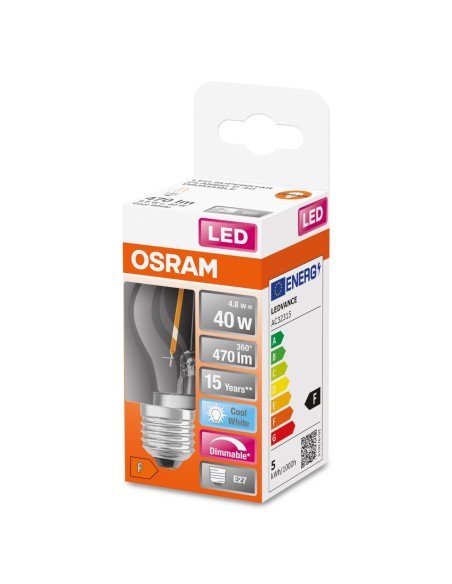 OSRAM - 4058075434844 - LED CLASSIC OSRAM Superstar DIM CLP40 Verre Clair E27 4,8W 840 470lm