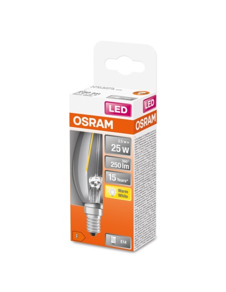 OSRAM - 4058075436688 - LED STAR CL B  FIL 25 non-dim  2,5W/827 E14