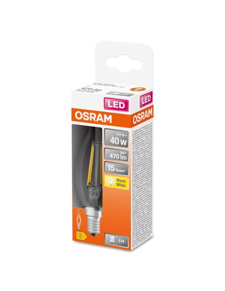 OSRAM - 4058075434226 - LED STAR CL BA  FIL 40 non-dim  4W/827 E14