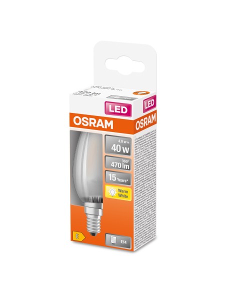 OSRAM - 4058075436503 - LED STAR CL B  GL FR 40 non-dim  4W/827 E14