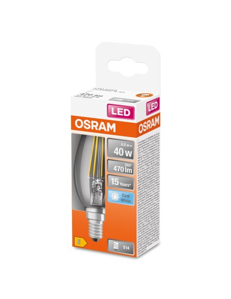 OSRAM - 4058075437142 - LED STAR CL B  FIL 40 non-dim  4W/840 E14