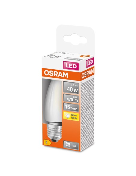 OSRAM - 4058075437265 - LED CLASSIC OSRAM STAR CLB40 Verre Dépoli E27 4W 827 470lm