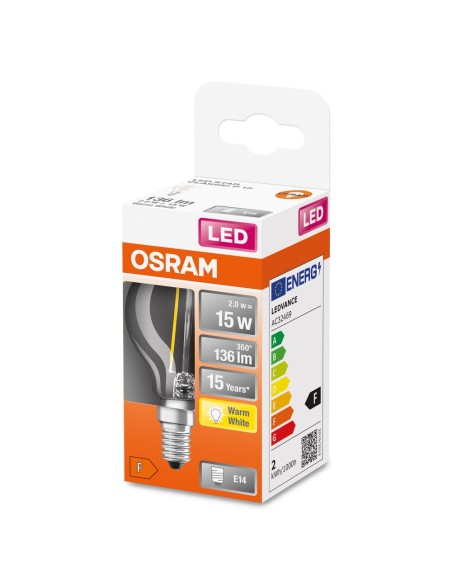 OSRAM - 4058075434349 - LED CLASSIC OSRAM Superstar CLP15 Verre Clair E14 1,5W 827 136lm