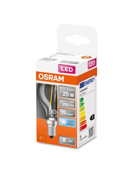 OSRAM - 4058075434103 - LED CLASSIC OSRAM Superstar CLP25 Verre Clair E14 2,5W 840 250lm