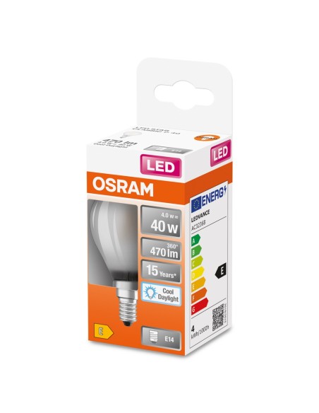 OSRAM - 4058075435186 - LED CLASSIC OSRAM FIL CLP40 Verre Dépoli 865 E14 4W 470lm