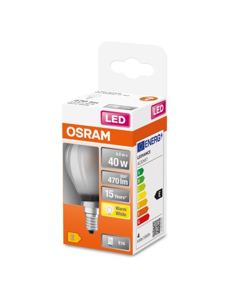 OSRAM - 4058075436480 - LED STAR CL P  GL FR 40 non-dim  4W/827 E14