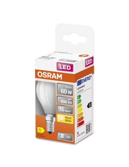 OSRAM - 4058075434929 - LED STAR CL P  GL FR 60 non-dim  6,5W/827 E14