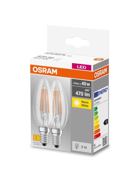 OSRAM - 4052899972032 - BTE2 LED FIL FLAM 4=40W E14 CHD    OSRAM