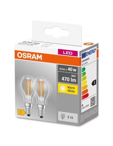 OSRAM - 4058075803954 - BTE2 LED FILAMENT SPH 4=40W E14 CHD  OSR