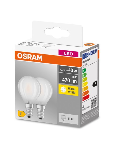 OSRAM - 4058075803978 - BTE2 LED SPH 4=40W E14 CHD         OSRAM