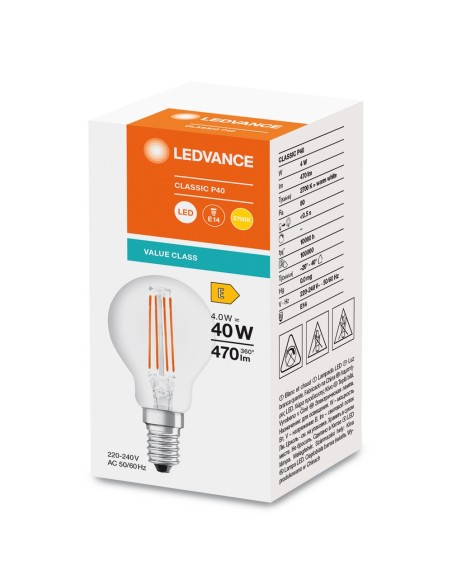 LEDVANCE - 4099854069024 - VALUECLP40 4W/827 230V FIL E14 10X1 LEDV