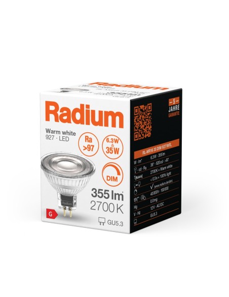 RADIUM - 4008597207402 - RLMR16D3536 5,3W/927 12V GU5.3 10X1RDIUM