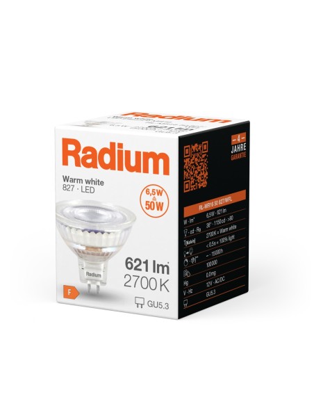 RADIUM - 4008597207488 - RLMR165036 6,5W/827 12V GU5.3 10X1 RDIUM