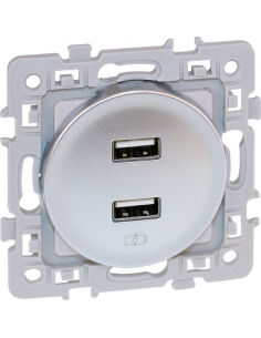 Chargeur double usb 5v silver pas cher