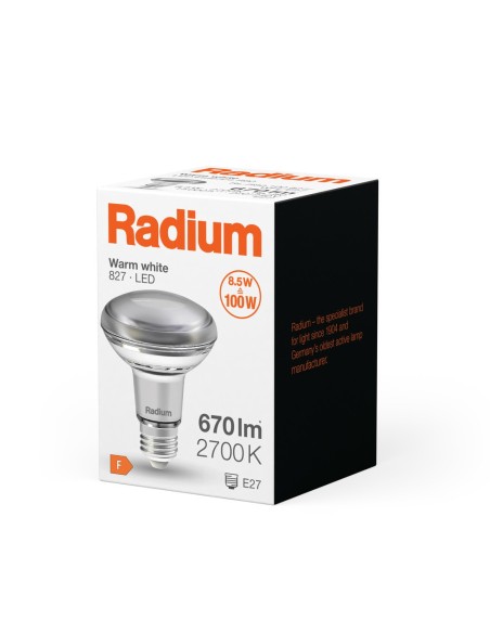 RADIUM - 4008597207815 - RLR80100 8,5W/827 230V GL E27 10X1 RDIUM