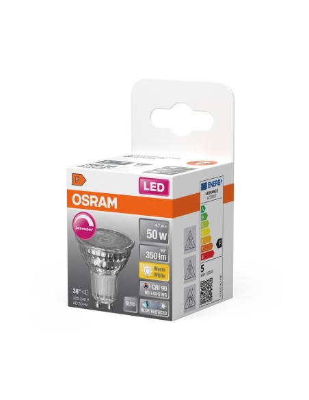 OSRAM - 4058075613089 - Spot PAR16 SUPERSTAR+ LED 36° verre variable 4,7W=50 GU10 chaud