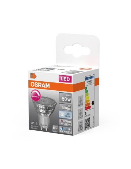 OSRAM - 4058075613102 - Spot PAR16 SUPERSTAR+ LED 36° verre variable 4,7W=50 GU10 froid