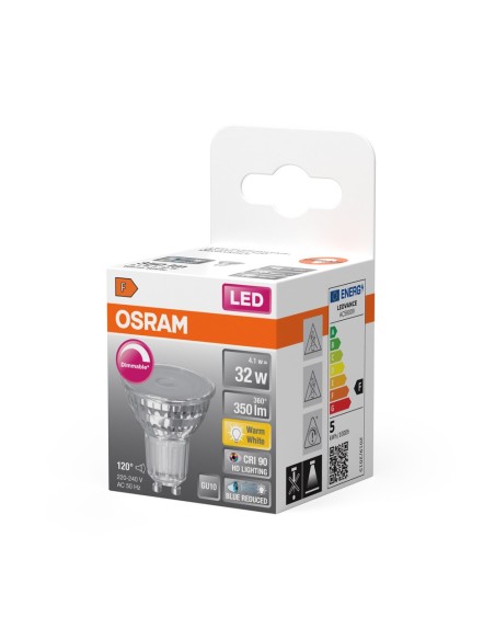 OSRAM - 4058075613126 - Spot PAR16 SUPERSTAR+ LED 36° verre variable 4,1W=32 GU10 chaud