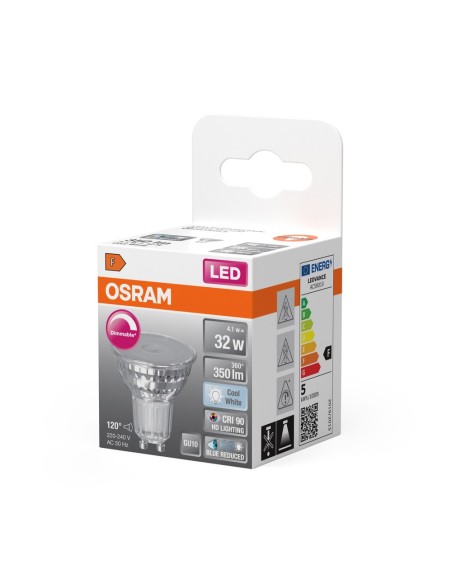 OSRAM - 4058075613140 - Spot PAR16 SUPERSTAR+ LED 36° verre variable 4,1W=32 GU10 froid