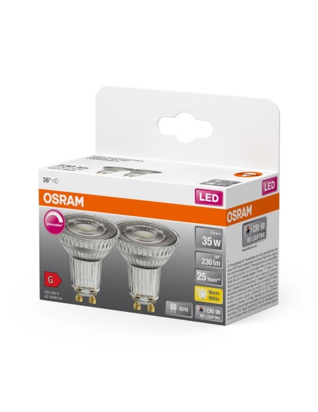 OSRAM - 4058075797574 - 2 Spot LED 50° var 3,4=35W 865GU10 OSRAM