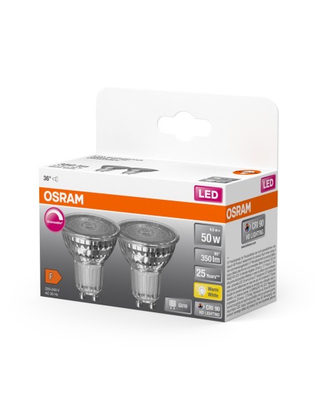 OSRAM - 4058075797901 - 2Spot LED 36° var 4,5W=50 865 GU10 OSRAM