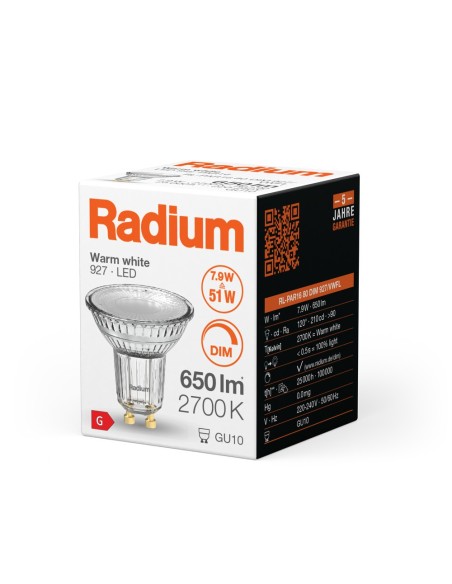 RADIUM - 4008597207600 - RLPR16D80120 7,9W/927 230V GU1010X1RDIUM