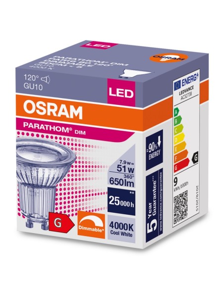 OSRAM - 4058075608979 - OSRAM LED Parathom DIM PAR16 80 940 GU10 120° 7,9W 650lm