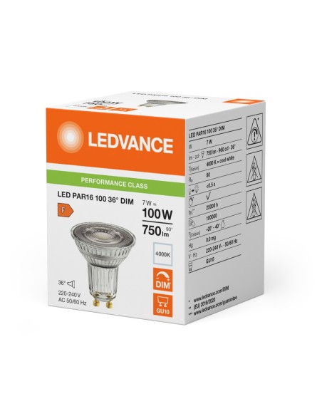 LEDVANCE - 4099854234965 - LED SPOT LEDVANCE P PAR16 100 36DDIM8W 750lm 940 GU10 IRC90