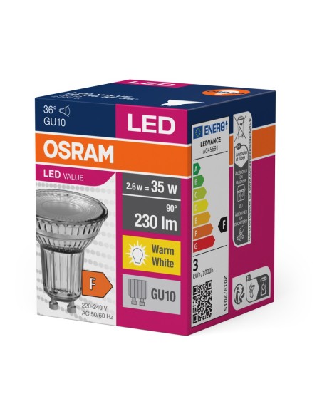 OSRAM - 4058075521704 - LED VAL PAR16 35 36° 2,6 W 827 GU10 230lm OSRAM