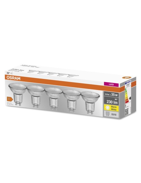 OSRAM - 4058075157941 - BTE5 LED Spot verre 2,3W=35W GU10 CH OSR