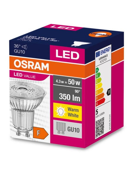 OSRAM - 4058075521681 - LED VAL PAR16 50 36° 4,3 W 827 GU10 230lm OSRAM