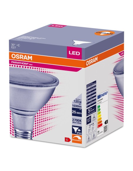 OSRAM - 4058075264083 - OSRAM LED PARATHOM DIM PAR38 120 927 30° IP65 E27 15,2W 1035lm