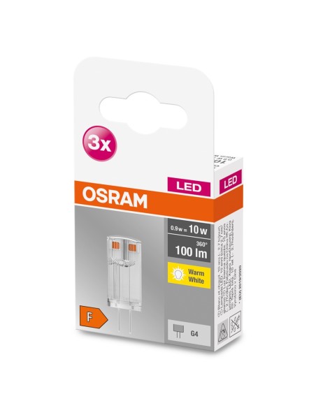 OSRAM - 4058075449985 - BTE3 LED BASE CAPS CL 0,9=10W G4 CH  OSR