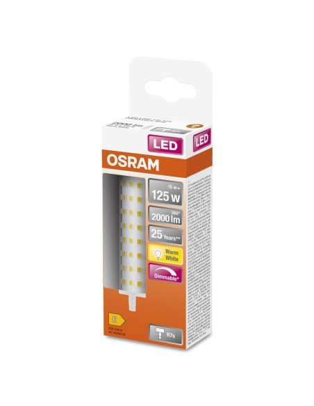 OSRAM - 4058075432550 - LED SUPERSTAR  LINE 118  CL 125 dim  15W/827 R7S