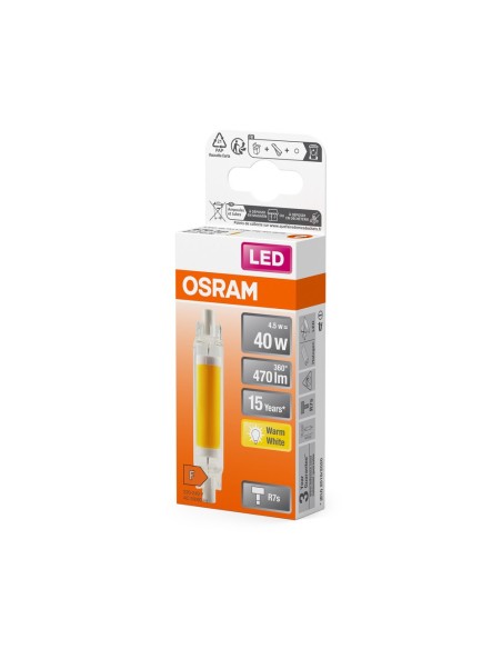 OSRAM - 4058075840447 - LED SPECIAL OSRAM Slimline R7s Verre  827 78mm 4.5W 470lm 2700K