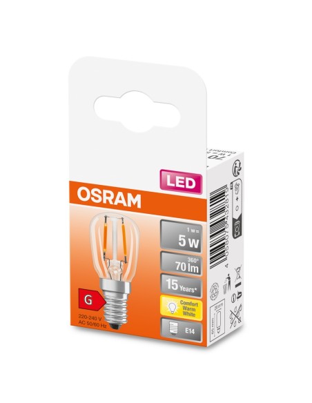 OSRAM - 4058075432819 - LED CLASSIC OSRAM FIL STAR T26 5 Claire 824 E14 1,6W Verre 2400K