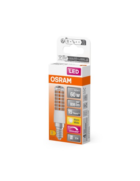 OSRAM - 4058075607316 - LED SPECIAL OSRAM SPECIAL DIM TSLIM 60 Claire 827 E14 7W