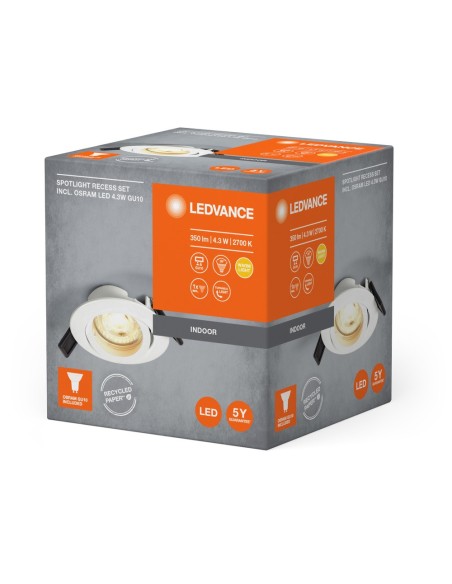 LEDVANCE - 4058075572997 - LDV SP SET ADJ 2.6W 2700K 230V WT GU10  LEDVANCE