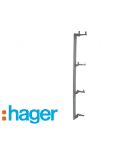 Hager - KCN425 -  Peigne vertical Hager des inter. diff. pour coffret 4 rangées entraxe 125 mm
