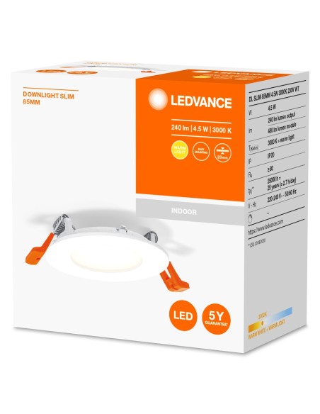 LEDVANCE - 4058075573055 - LDV DL SLIM 85MM 4W 3000K 230V WT       LEDVANCE