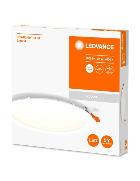 LEDVANCE - 4058075573154 - LDV DL SLIM 225MM 22W 4000K 230V WT     LEDVANCE