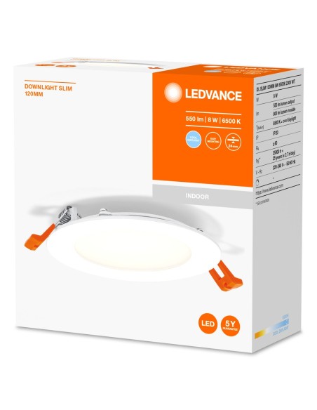 LEDVANCE - 4058075573192 - LDV DL SLIM 120MM 8W 6500K 230V WT      LEDVANCE