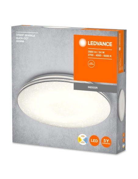 LEDVANCE - 4058075633131 - LDV ORBIS SPARKLE 400mm 24W 2000lm 2700/4000K/6500K Blanc Plafonnier LEDVANCE