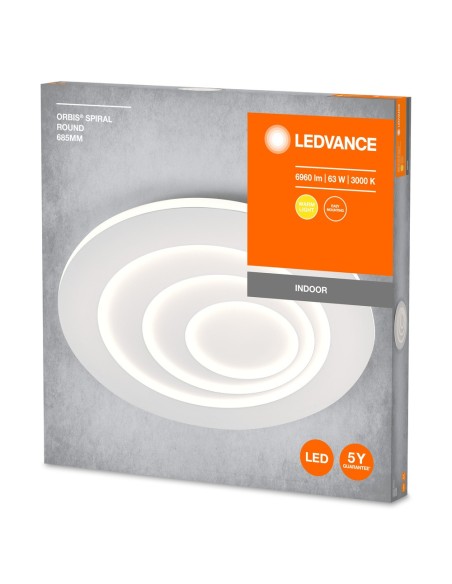 LEDVANCE - 4099854093470 - LDV ORBIS SPIRAL Rond ø685mm 63W 4000lm 3000K  Blanc Plafonnier déco LEDVANCE